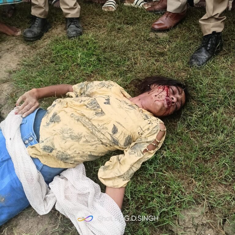 लार के डुमरी गांव के बंधा पर एक किशोरी का औंधे मुंह शव मिला