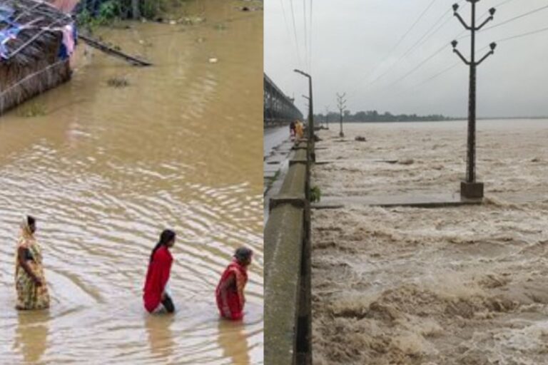 पटना में जलजमाव से बेहाल लोग, कई मोहल्लों में नाव बनी सहारा
