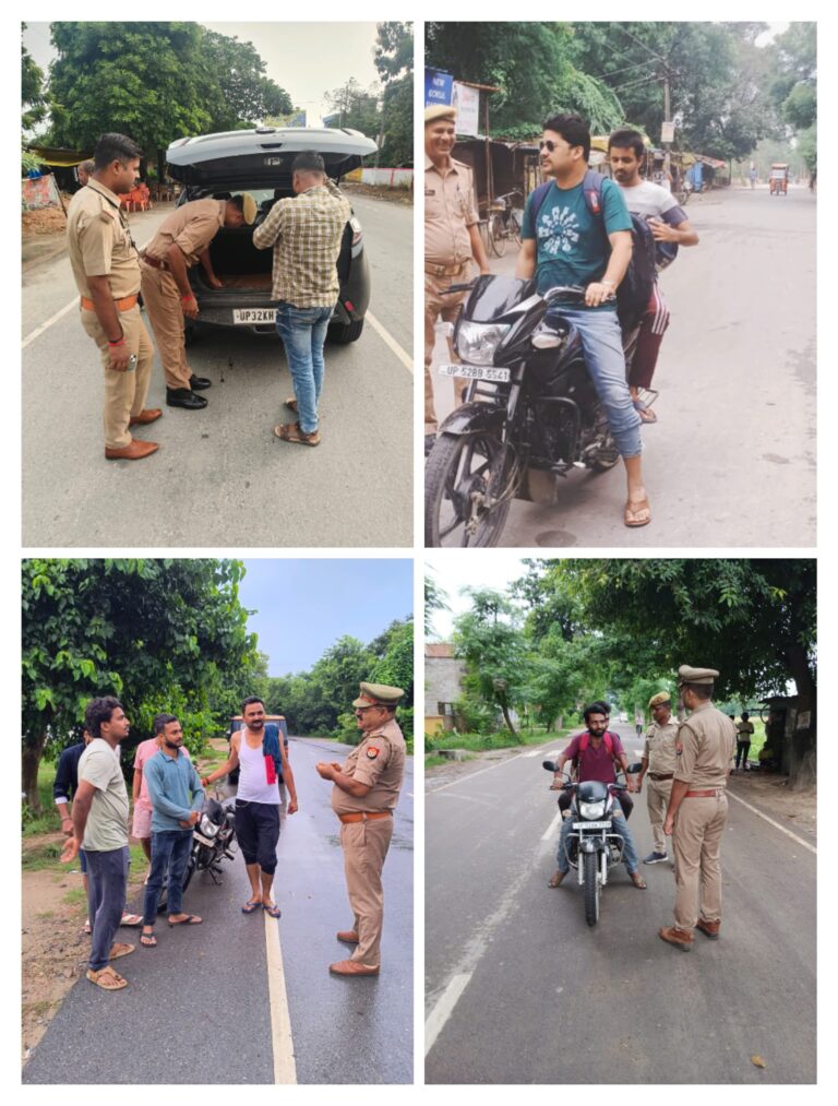 देवरिया पुलिस का मॉर्निंग वॉकर चेकिंग अभियान