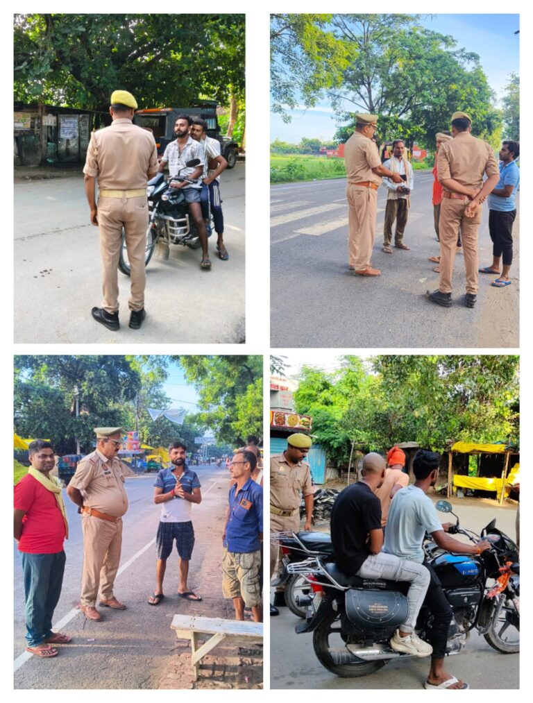 देवरिया पुलिस का मॉर्निंग वॉकर चेकिंग अभियान, 531 व्यक्तियों व 349 वाहनों की हुई चेकिंग