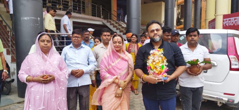 हवन पूजन के साथ गणेश प्रतिमा का किया गया विसर्जन