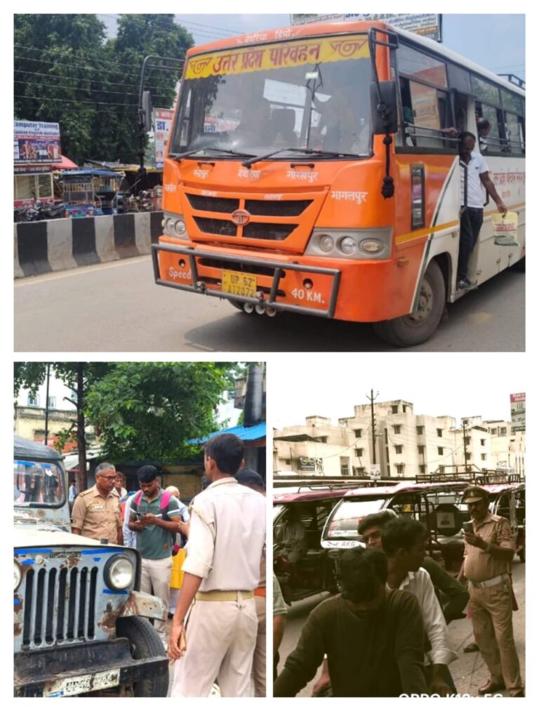 यातायात पुलिस का चेकिंग अभियान, 56 वाहन चालान, 2 सीज