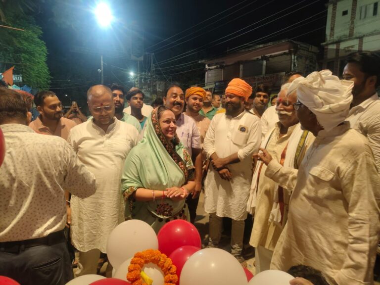 नपा अध्यक्ष ने ऑक्टागोनल पोल एवं स्ट्रीट लाईट का किया लोकार्पण