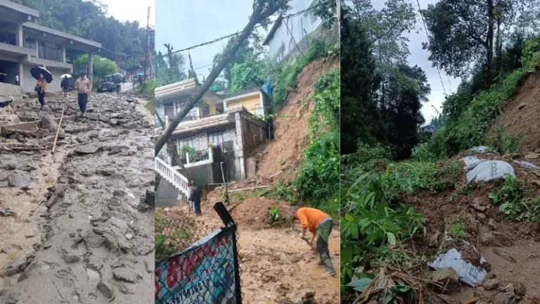 दार्जिलिंग में भारी बारिश से तबाही: भूस्खलन और पुल टूटने से सात लोगों की मौत, कई इलाकों में जनजीवन ठप