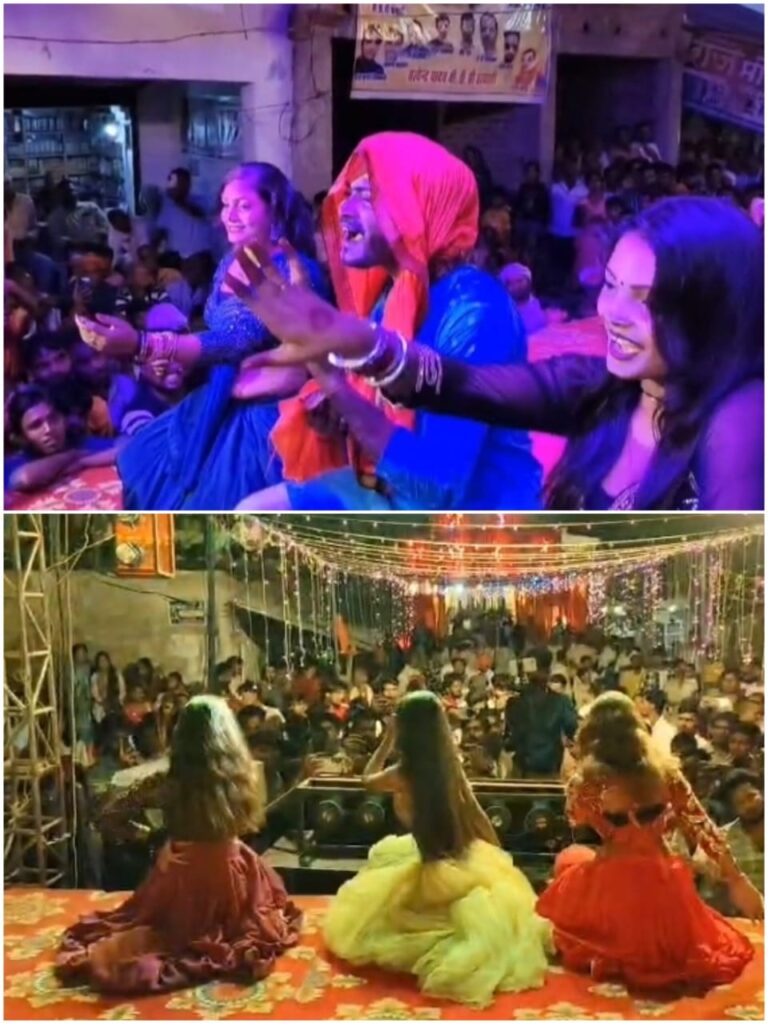 मलसी चौराहे पर भक्ति गीतों पर रात भर झूमते रहे श्रद्धालु
