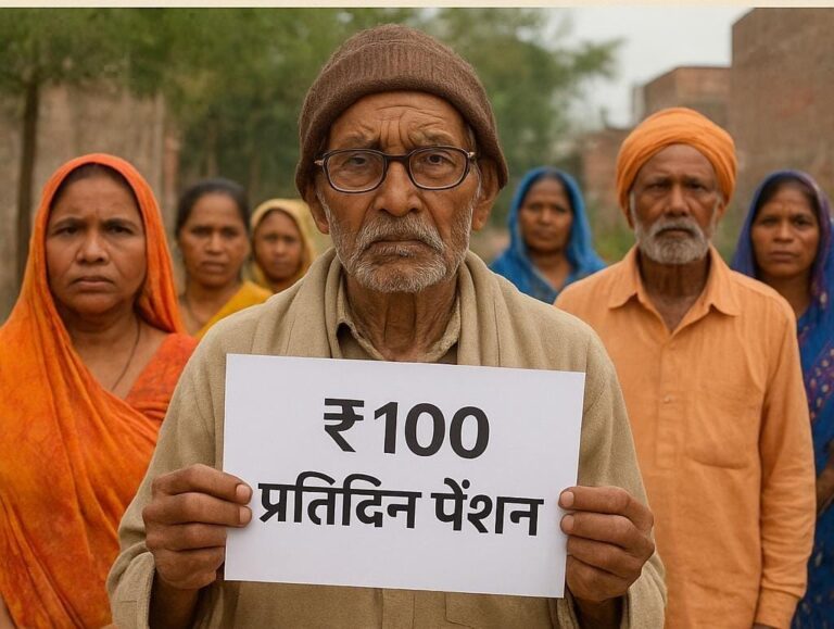 बुजुर्गों का सहारा बनें योगी सरकार — ₹100 प्रतिदिन पेंशन की मांग ने जनभावना को झकझोरा