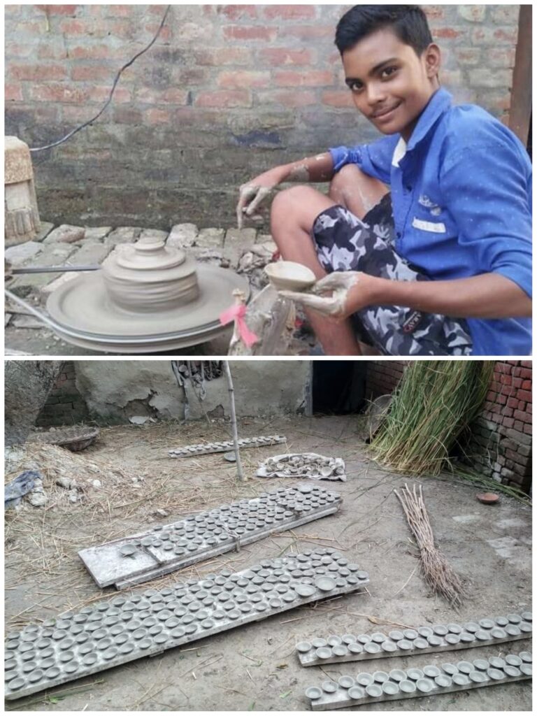 लक्ष्मी के आगमन पर जलने वाले दीपक बनाने वाले खुद दो जून की रोटी के लिए मोहताज कुम्हार