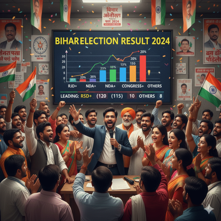 चुनावी अपडेट — बिहार विधानसभा चुनाव 2025आज के रुझानों को देखते हुए National Democratic Alliance (एनडीए) और महागठबंधन के बीच चल रही मुकाबले की तस्वीर कुछ इस तरह बन रही है