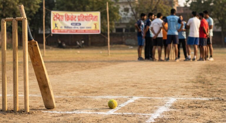 ददरी मेला खेल गांव में टेनिस क्रिकेट प्रतियोगिता का हुआ भव्य शुभारंभ