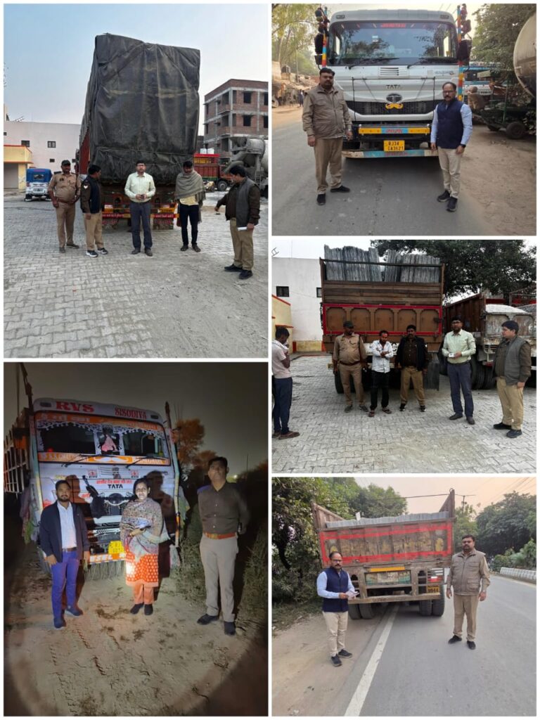 अवैध खनन, परिवहन और ओवरलोडिंग पर सख्त कार्रवाई: आगरा में डीएम के निर्देश पर विशेष अभियान जारी