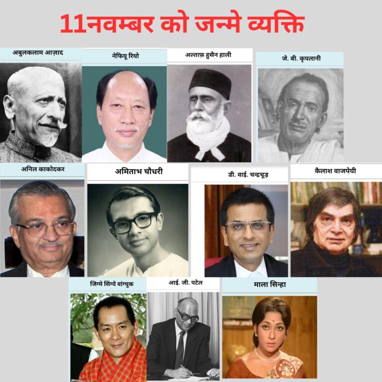 “इतिहास के पन्नों में 11 नवंबर: ज्ञान और कर्म के सपूत”