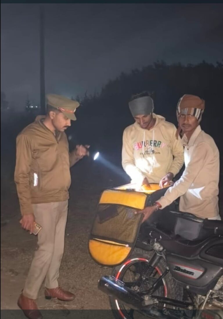 कोपागंज में सघन चेकिंग अभियान , आधा दर्जन स्थानों पर वाहन व संदिग्धों की जांच