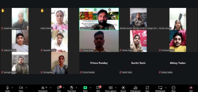 “फ़ूड–प्लानेट–हेल्थ” विषयक ऑनलाइन कार्यशाला सम्पन्न