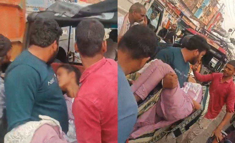 जाम से त्रस्त सलेमपुर: बीमार युवती को परिजन हाथों से उठाकर ले गए अस्पताल, वीडियो वायरल
