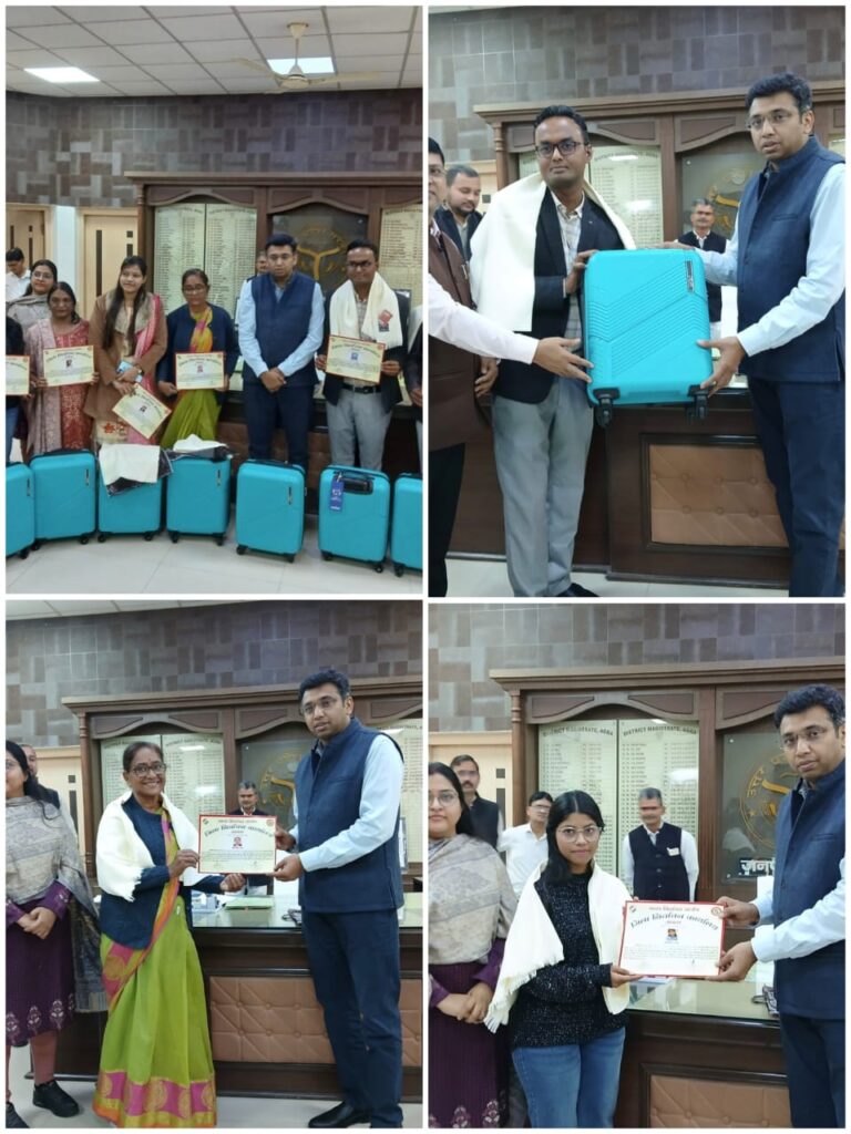 विशेष प्रगाढ़ पुनरीक्षण-2026 में उत्कृष्ट कार्य करने वाले बीएलओ सम्मानित