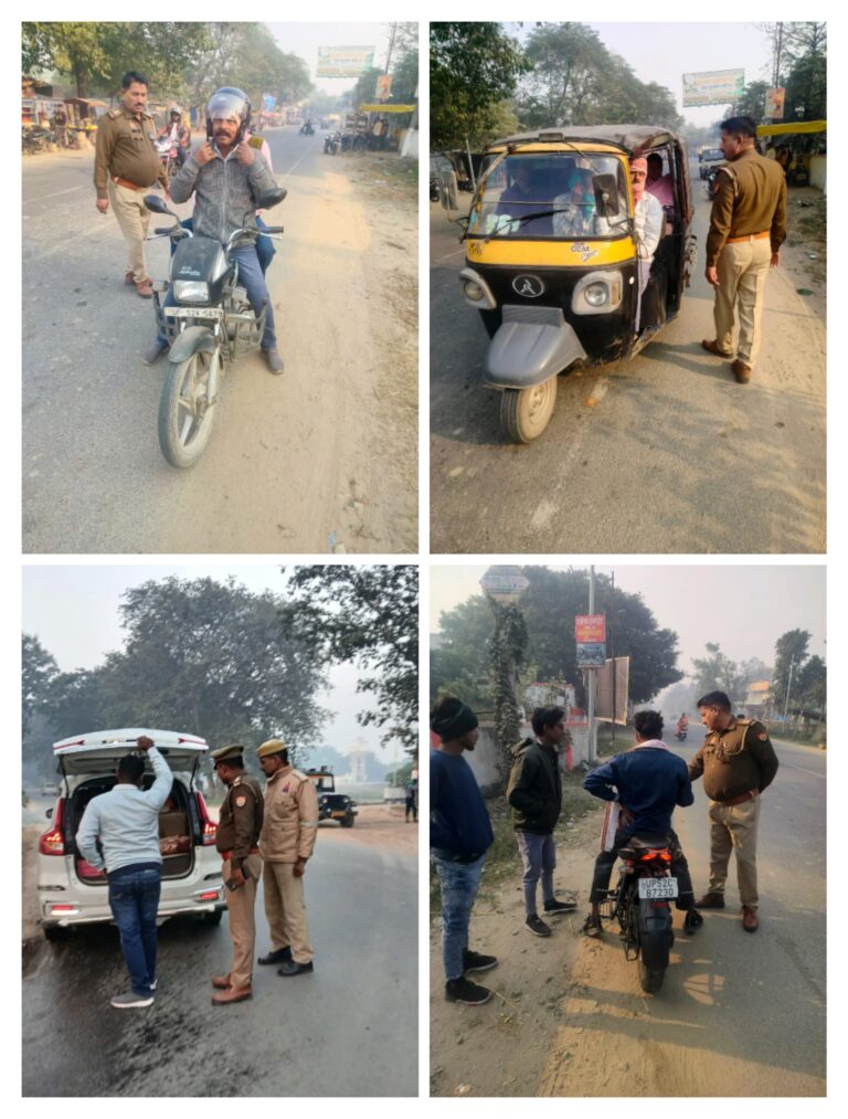 देवरिया में तड़के “मार्निंग वॉकर चेकिंग” अभियान, पुलिस ने 19 स्थानों पर की सघन जांच; 393 लोगों व 215 वाहनों की हुई चेकिंग