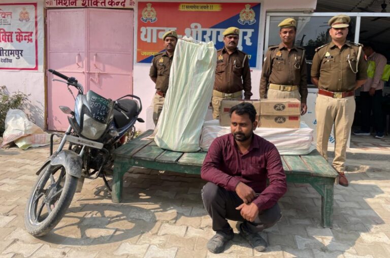 देवरिया में बड़ी कार्रवाई 180 लीटर अवैध देशी शराब बरामद, एक गिरफ्तार