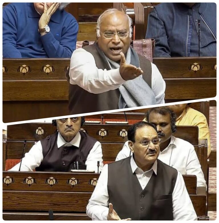 राज्यसभा में “लोक भवन नाम विवाद” पर गरमाई बहस, विपक्षी नेता बोले– “संसद नहीं बुलडोजर”