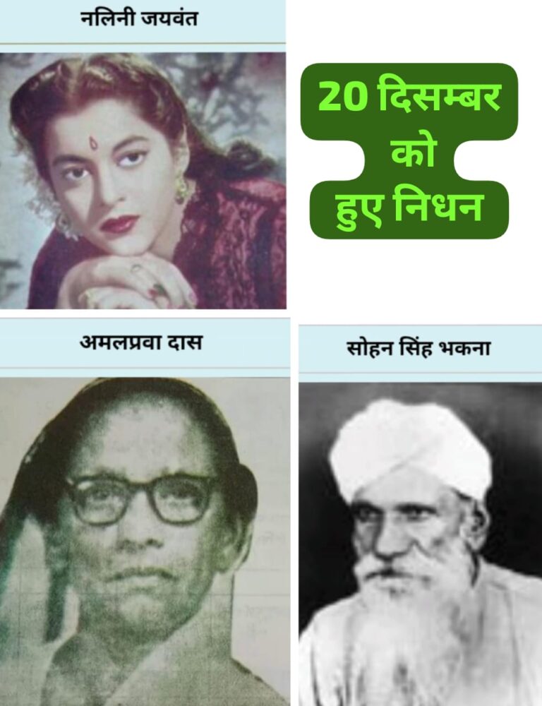 20 दिसंबर: देश के लिए समर्पित जीवनों की स्मृति