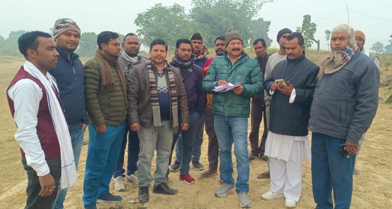 ग्रामीणों के जनआंदोलन का असर, बंधा व पक्का ठोकर निर्माण को लेकर सिंचाई विभाग हरकत में