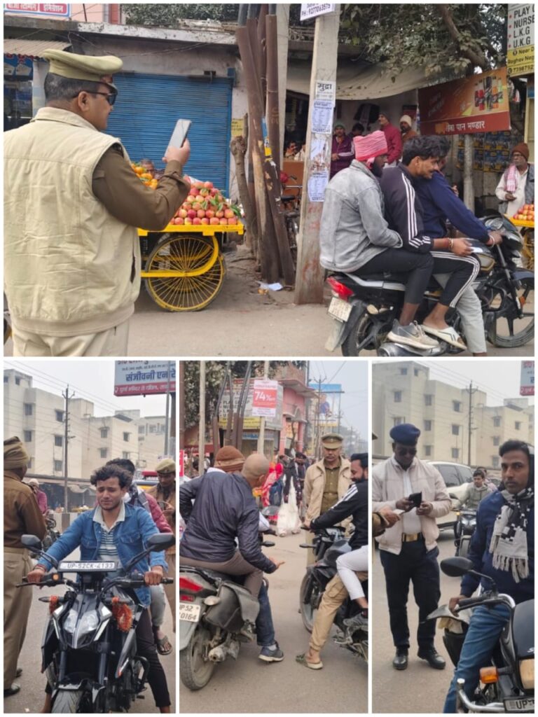 दुर्घटनाओं की रोकथाम को लेकर यातायात पुलिस का सघन चेकिंग अभियान