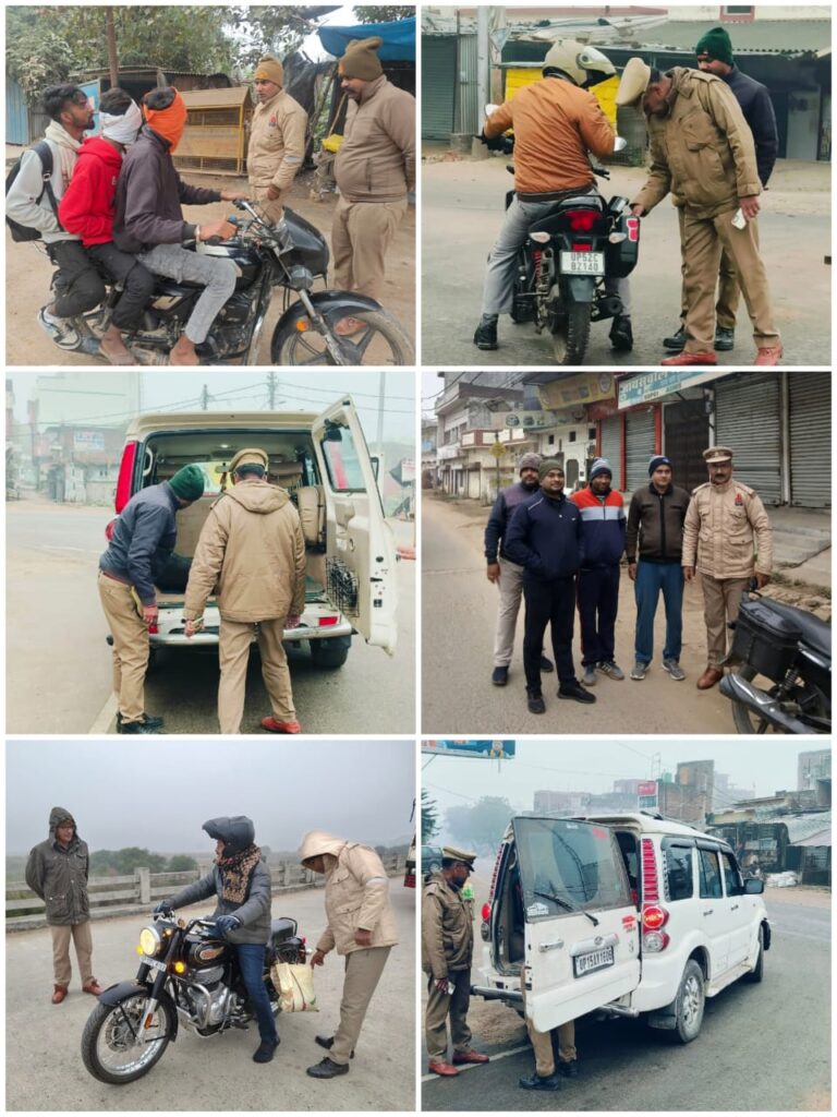 देवरिया में मॉर्निंग वॉकर चेकिंग अभियान, 333 व्यक्ति व 197 वाहन जांचे गए