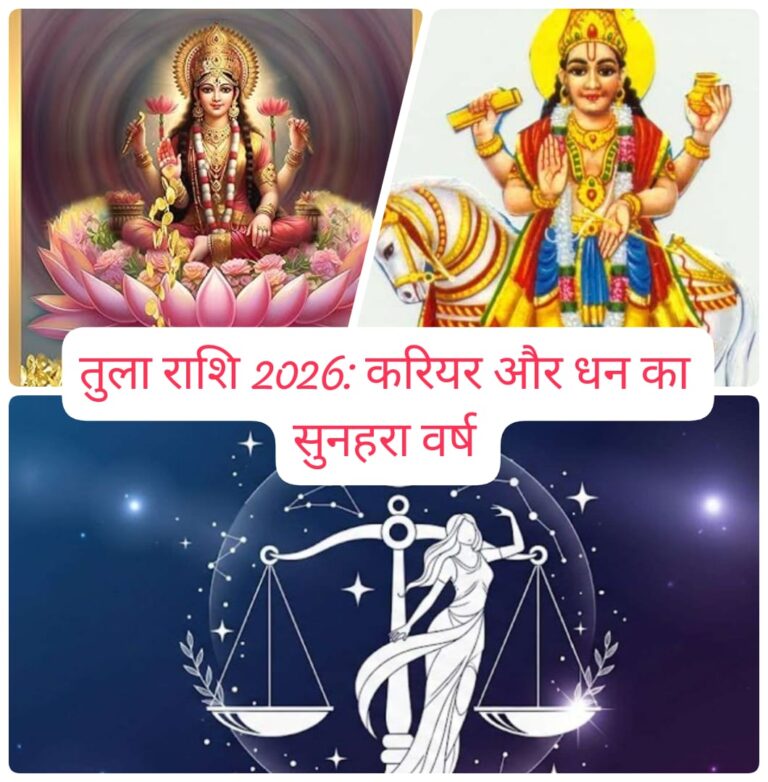 तुला वार्षिक राशिफल 2026: नए साल में अचानक धनलाभ , करियर-व्यवसाय में उछाल, जानें पूरा वर्ष कैसा रहेगा