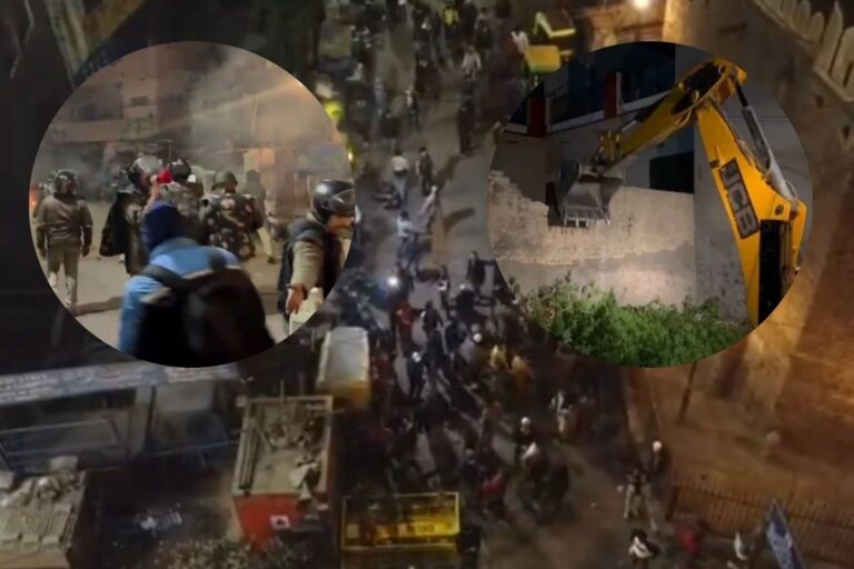 Delhi News: तुर्कमान गेट पर MCD बुलडोजर कार्रवाई के दौरान बवाल, भीड़ ने पुलिस पर की पत्थरबाजी, दागे गए आंसू गैस के गोले