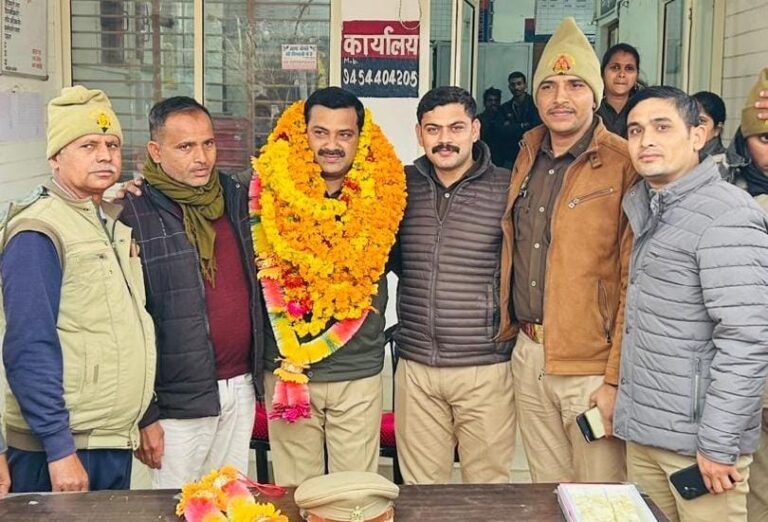 थाना प्रभारी गौरव त्यागी का गैर जनपद स्थानांतरण, जैतीपुर थाने में भावुक विदाई समारोह