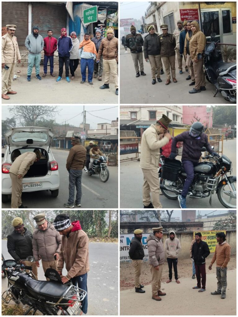 देवरिया पुलिस का ‘मार्निंग वॉकर चेकिंग अभियान’, 372 लोगों और 205 वाहनों की हुई जांच