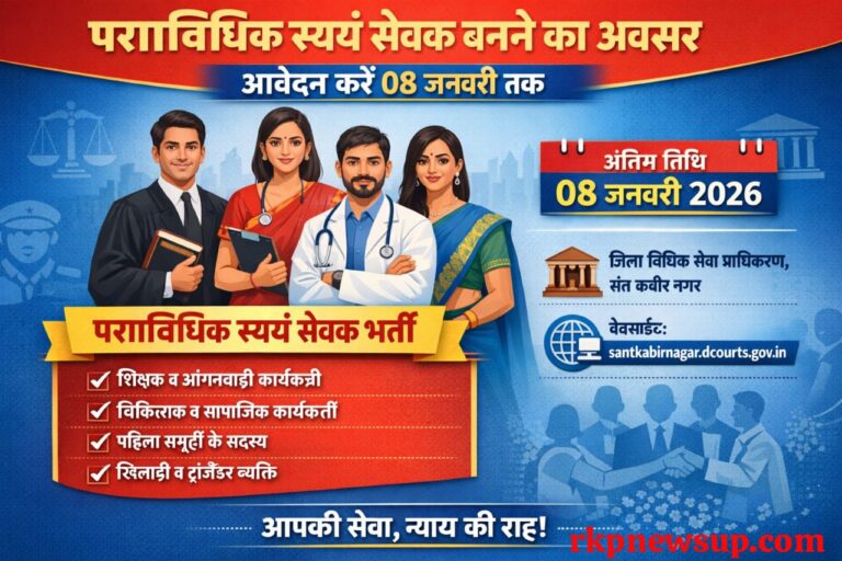 पराविधिक स्वयं सेवक बनने का अवसर, आवेदन 08 जनवरी तक