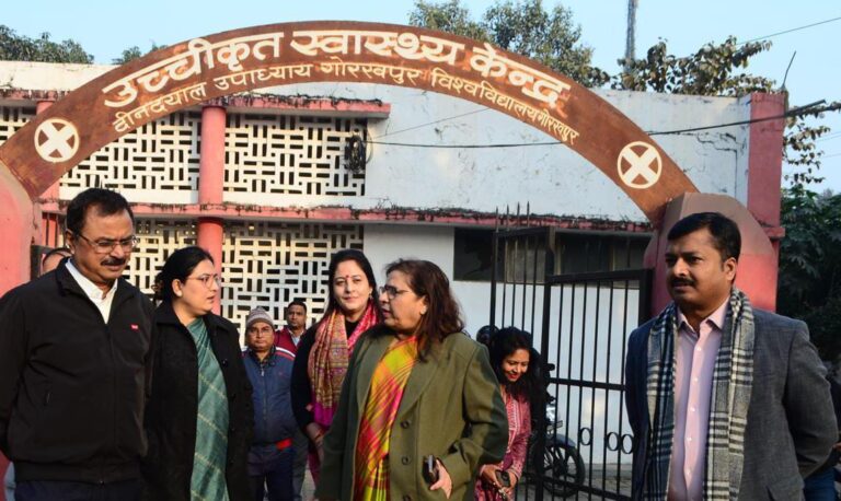 गोरखपुर विश्वविद्यालय स्वास्थ्य केंद्र का उच्चस्तरीय निरीक्षण
