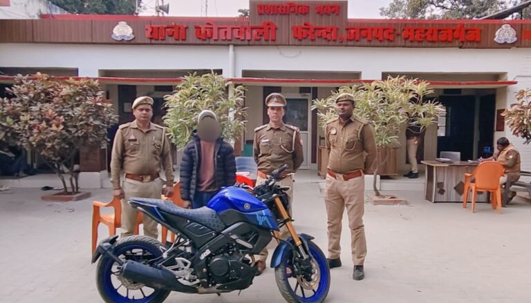चोरी की बाइक के साथ एक गिरफ्तार