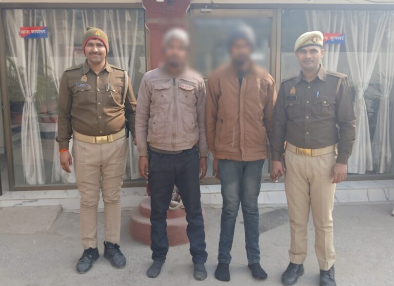 कैंट थाना क्षेत्र में चोरी का खुलासा, दो अभियुक्त गिरफ्तार