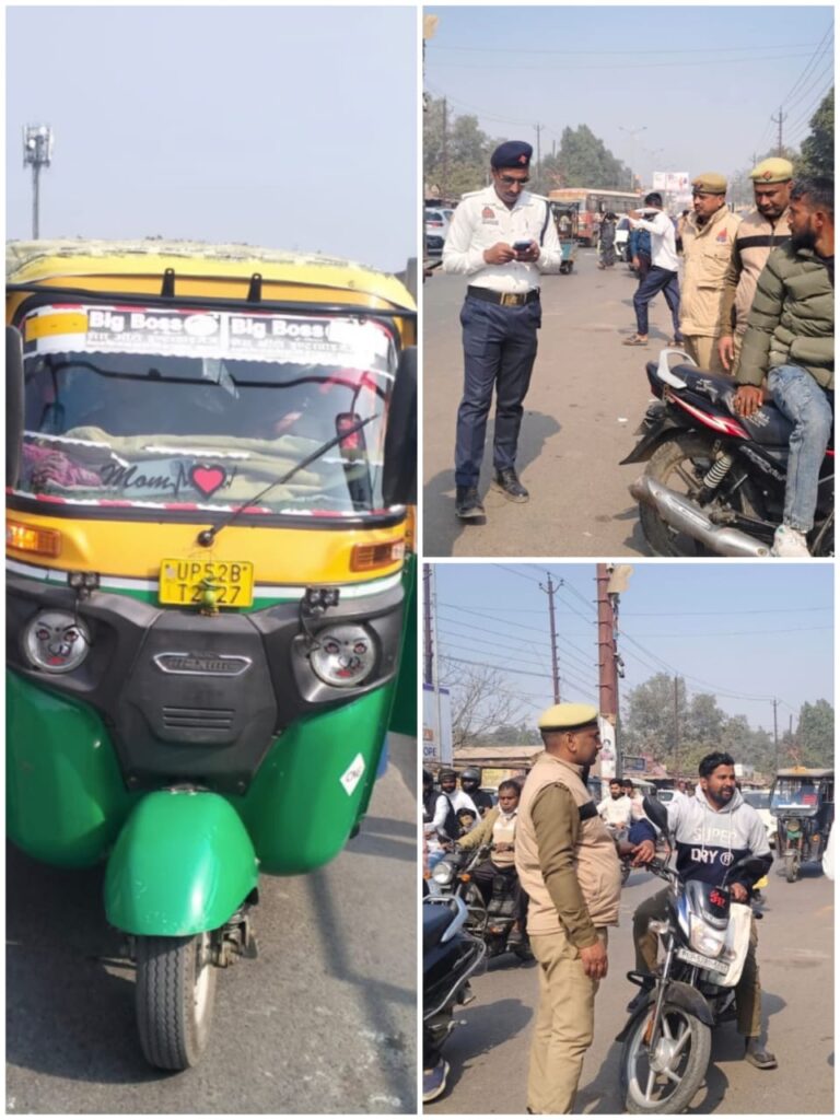 सड़क सुरक्षा को लेकर देवरिया यातायात पुलिस का बड़ा एक्शन