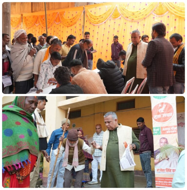ठंड में भी नहीं रुकी सेवा: देवरिया में निःशुल्क स्वास्थ्य शिविर से बदली ज़िंदगियां