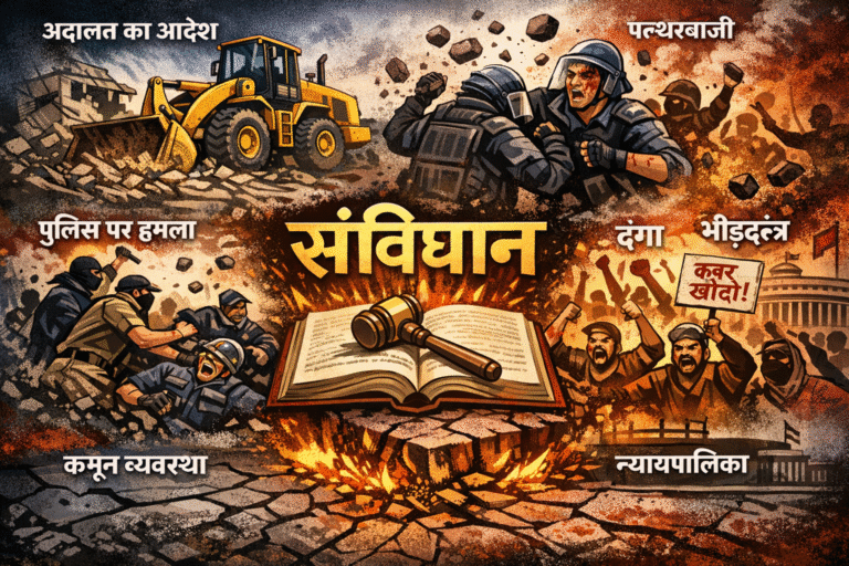 अदालत के आदेश पर बुलडोजर, जवाब में पत्थर-यह विरोध नहीं, खुली बगावत है