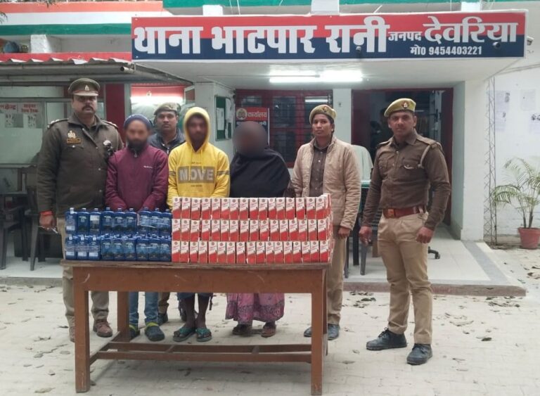 पुलिस की बड़ी कार्रवाई, 30 लीटर अंग्रेजी शराब के साथ तीन तस्कर गिरफ्तार