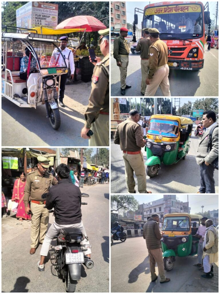 ई-रिक्शा और ऑटो चालकों पर कसा शिकंजा, 114 ई-चालान