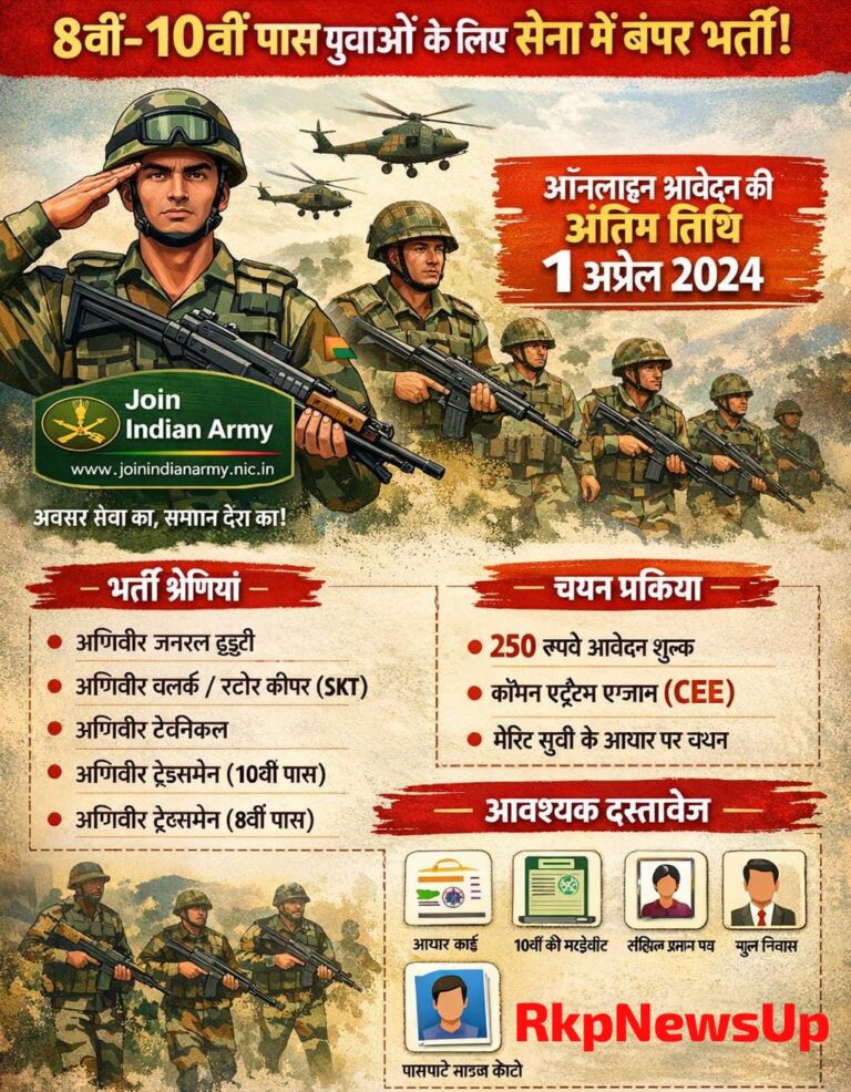 अग्निवीर भर्ती 2026: 8वीं-10वीं पास युवाओं के लिए सुनहरा अवसर