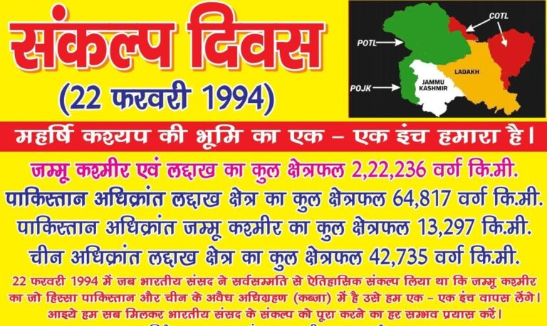 संकल्प दिवस: राष्ट्रीय अस्मिता और अखंडता का प्रश्न