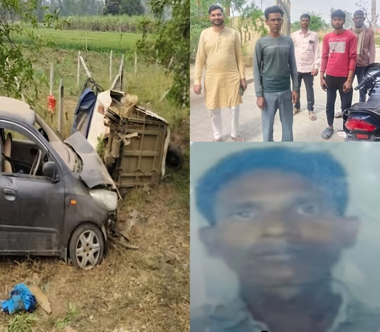 तेज रफ्तार कार की टक्कर से सब्जी विक्रेता की मौत, चालक गंभीर
