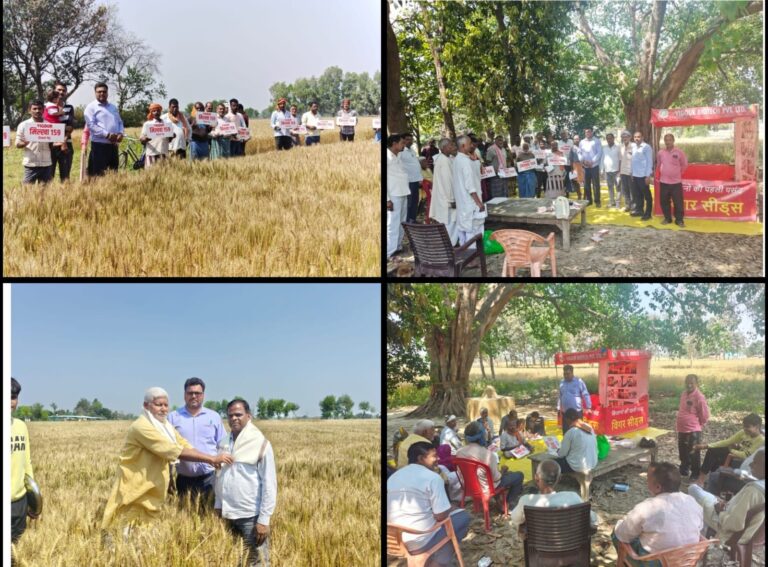 फसल प्रदर्शन व किसान संगोष्ठी आयोजित, प्रगतिशील किसान सम्मानित