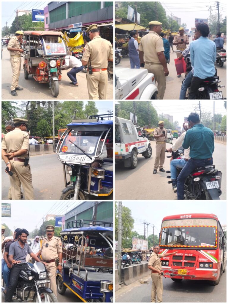 यातायात नियम तोड़ने वालों पर सख्ती, 136 वाहनों का चालान, 2 सीज
