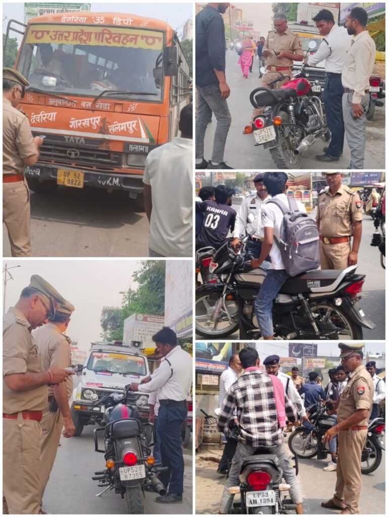 यातायात पुलिस का सघन चेकिंग अभियान, 152 वाहनों का चालान और 04 वाहन सीज