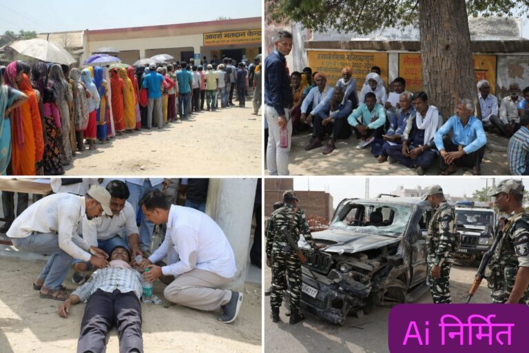 भीषण गर्मी में चुनाव ड्यूटी बनी जानलेवा: कर्मी बीमार, वोटर की मौत, हुमायूं के काफिले पर हमला