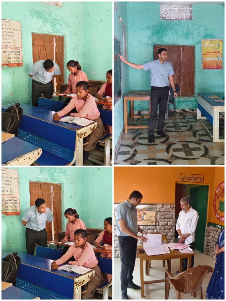 देवरिया: जिलाधिकारी मधुसूदन हुल्गी ने स्कूलों का किया औचक निरीक्षण, बच्चों से पूछे सवाल