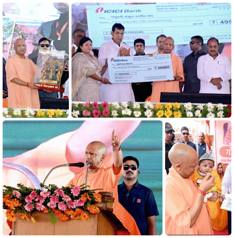 मऊ में विकास का महाकुंभ: मुख्यमंत्री योगी ने दी ₹392 करोड़ की 114 परियोजनाओं की सौगात, माफियाओं को दी सीधी चेतावनी
