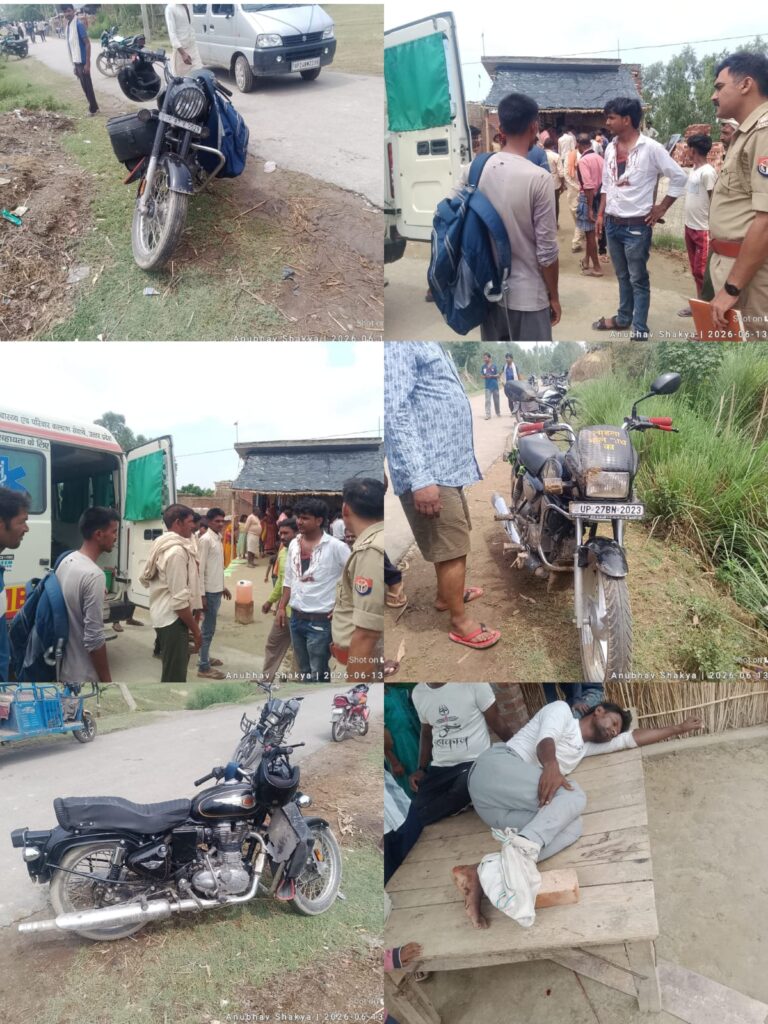 तेज रफ्तार का कहर: गढ़िया रंगीन-हजरतपुर मार्ग पर दो बाइकों की भिड़ंत, दो युवक गंभीर घायल