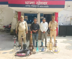 फॉरेस्ट क्लब के ओमेगा पार्टी हॉल में अवैध हुक्काबार का खुलासा दो गिरफ्तार